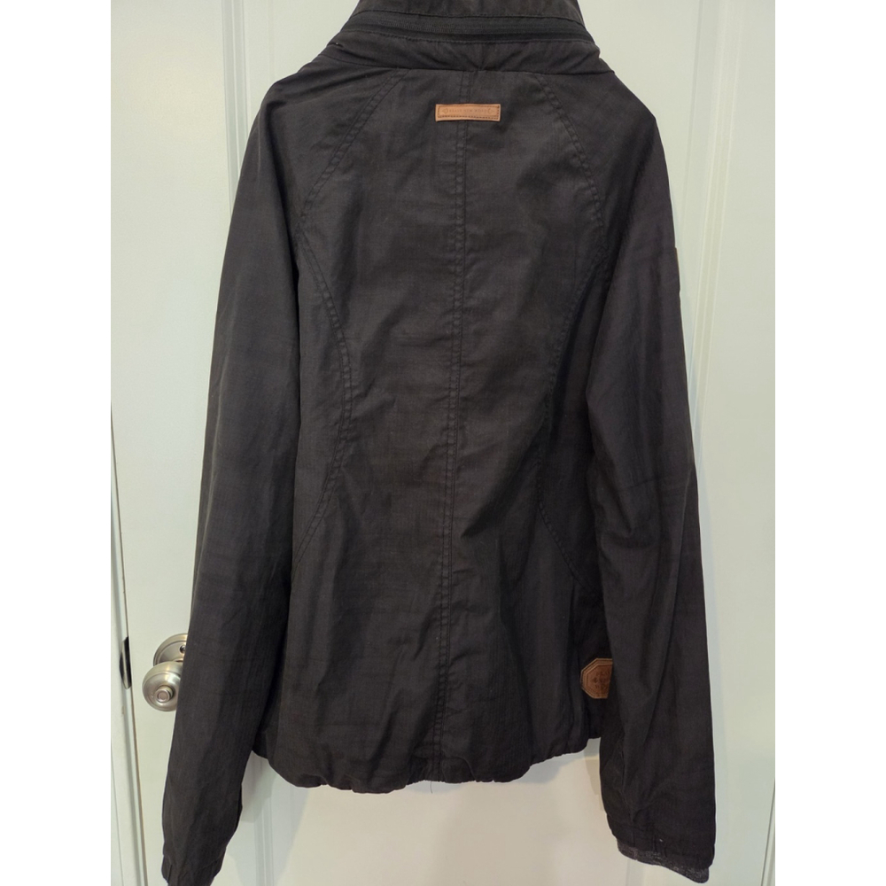 Naketano Brave New World Women's Windbreaker Size Large Black Cotton Blend - Picture 2 of 7